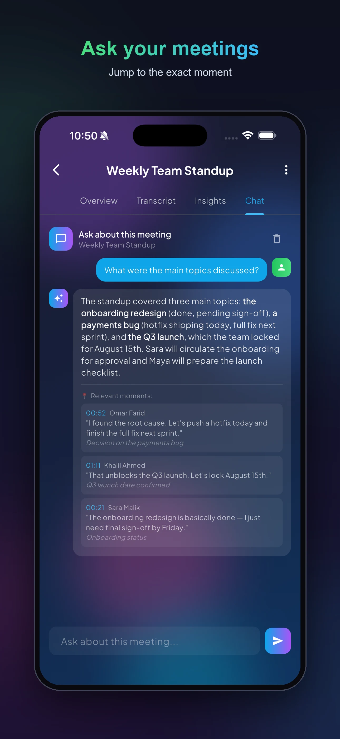 Meet AI: Meeting Assistant screenshot