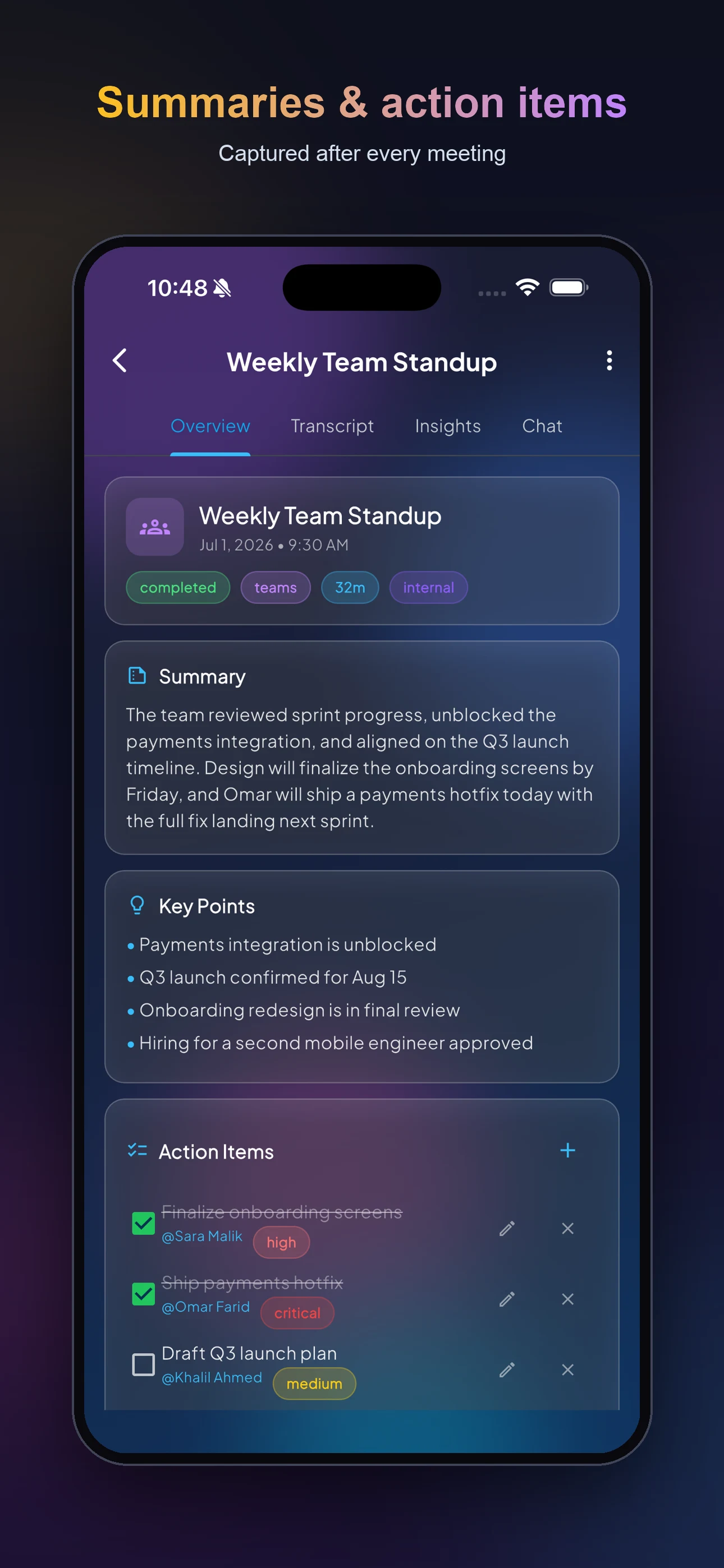 Meet AI: Meeting Assistant screenshot